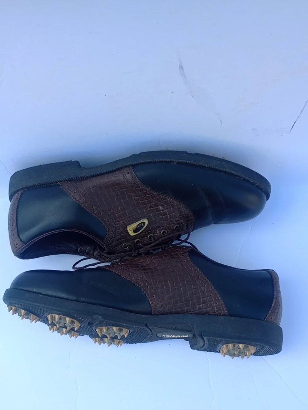 Men's Footjoy Sierra Treks Comfort Lace Up Leather Golf Shoes Size 10 M #58833